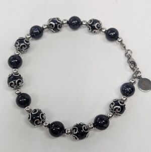 Artisan Blue Goldstone Bracelet - D088